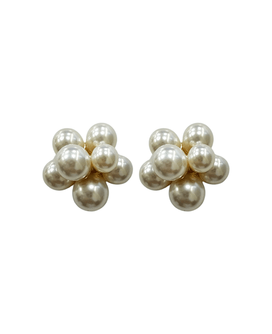 Pearl Flower Shape Post Earring