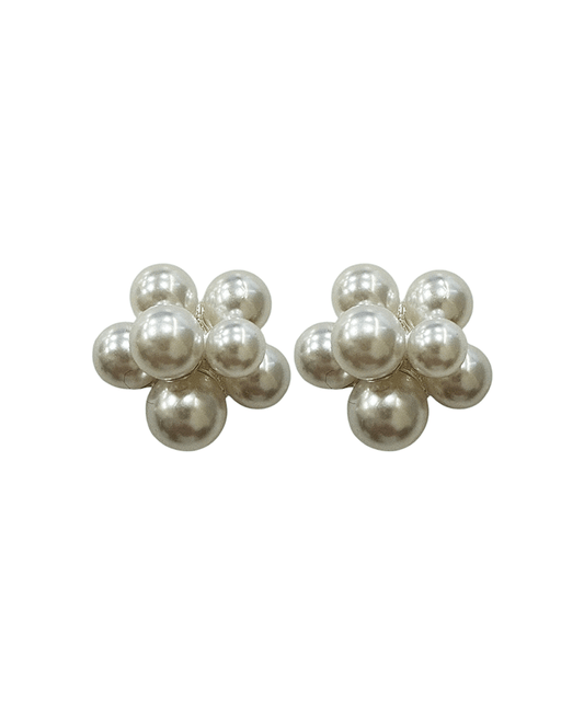 Pearl Flower Shape Post Earring