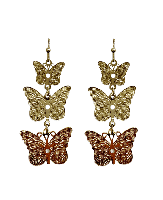 Butterfly Metal Drop Earring