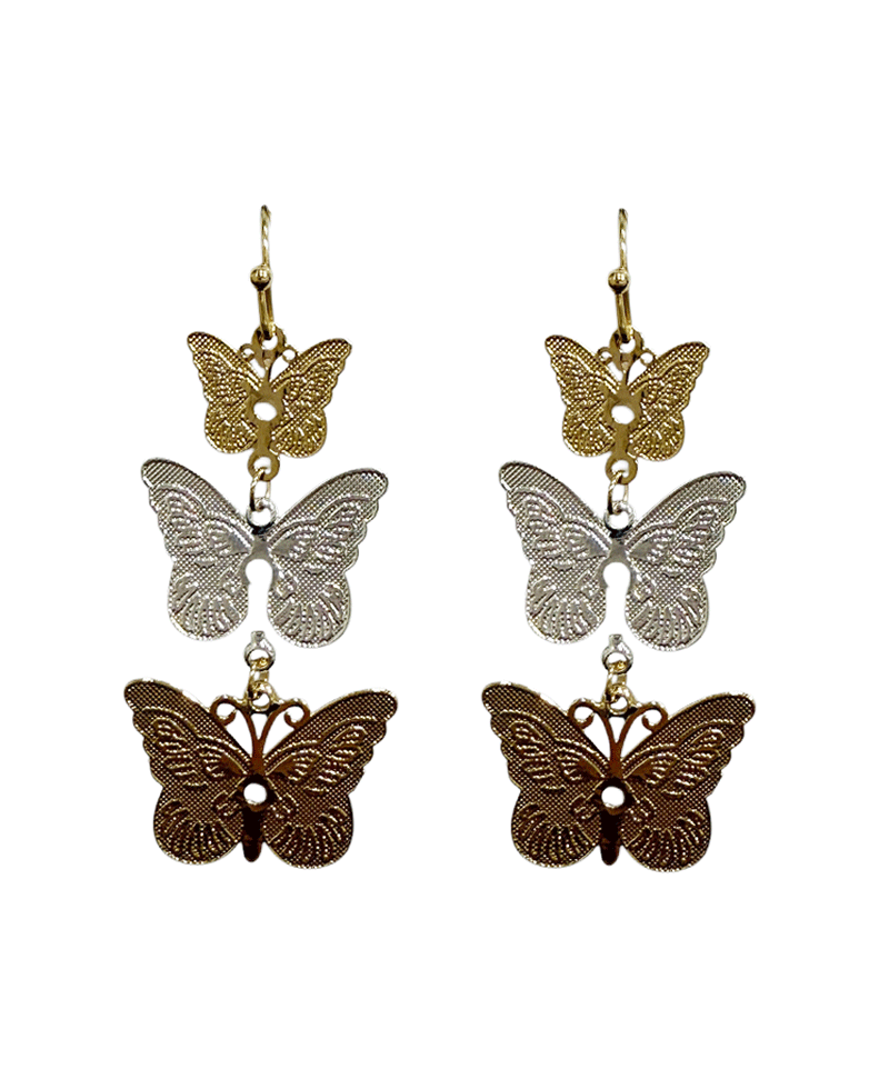 Butterfly Metal Drop Earring