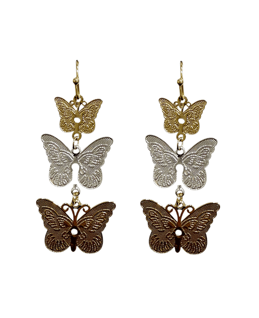 Butterfly Metal Drop Earring