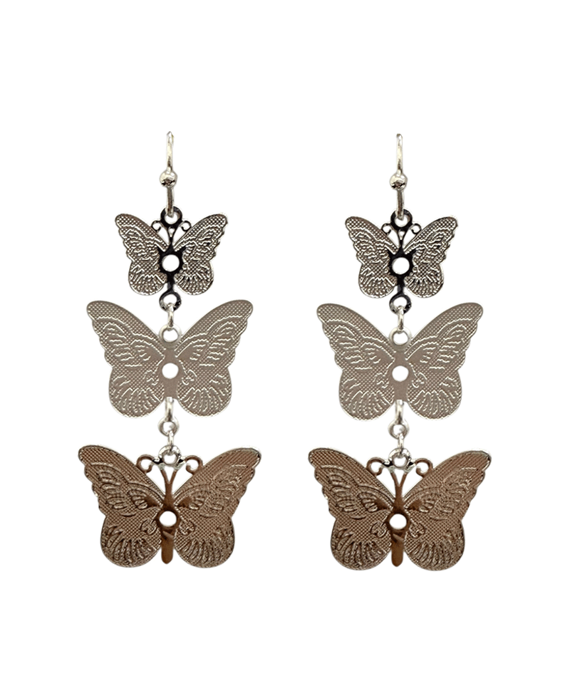 Butterfly Metal Drop Earring