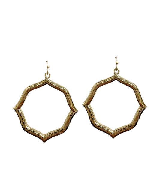 Octagon Shape Metal Earring