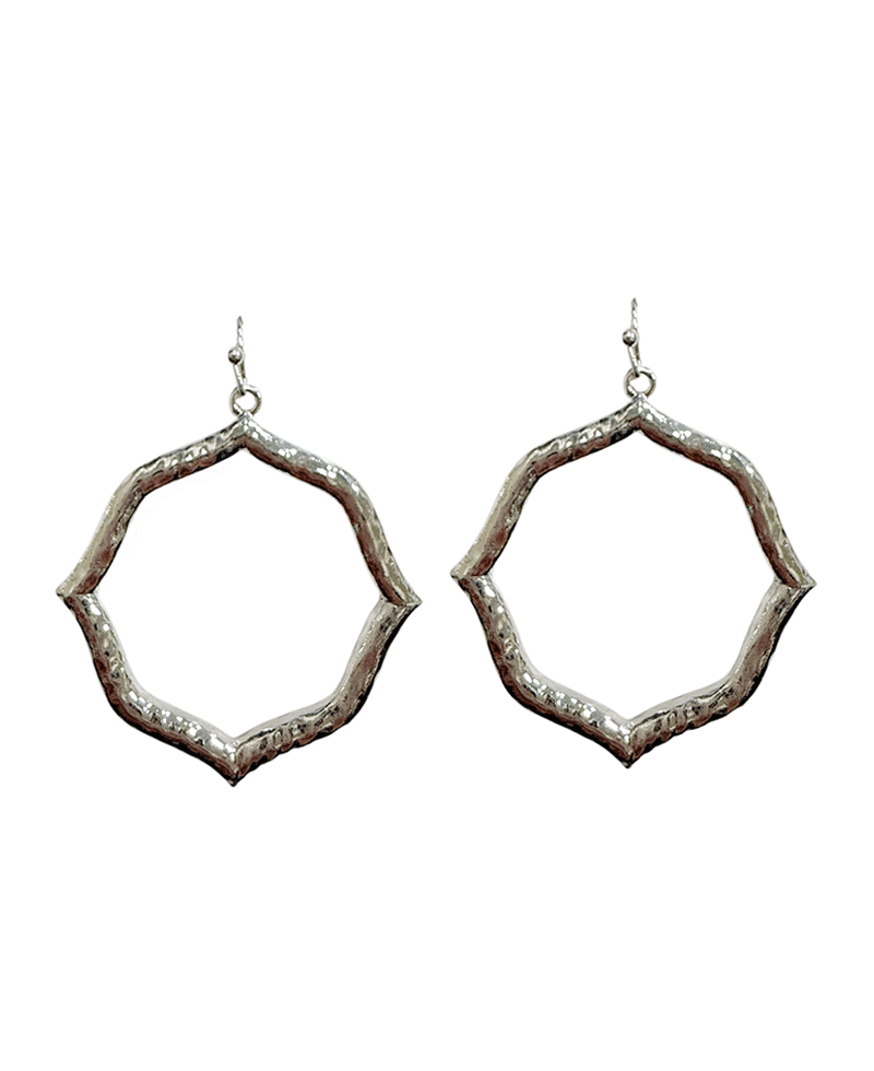 Octagon Shape Metal Earring