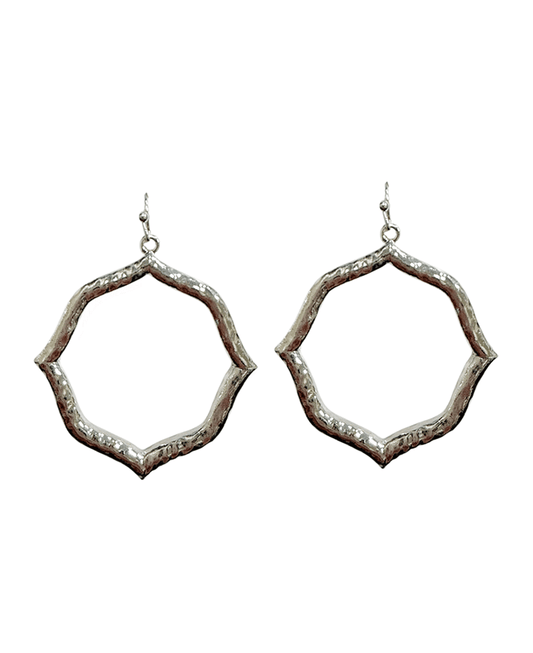 Octagon Shape Metal Earring
