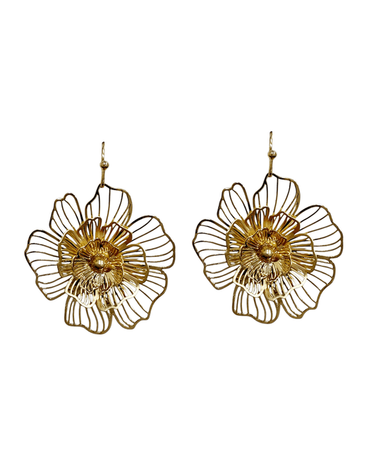 Wire Flower Earring