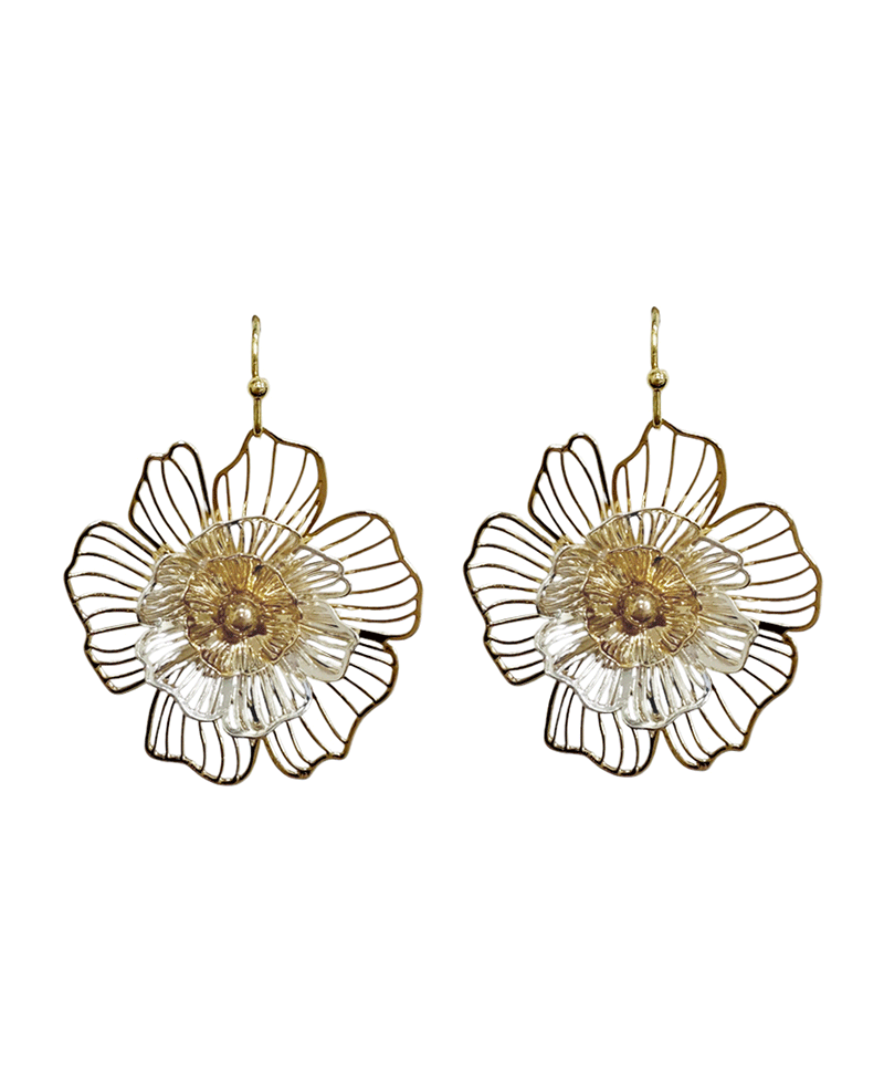 Wire Flower Earring
