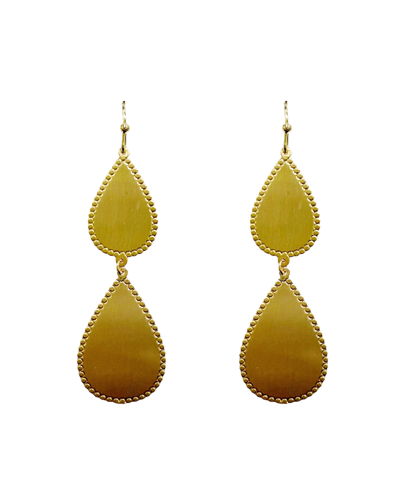 Double Teardrop Linked Earring