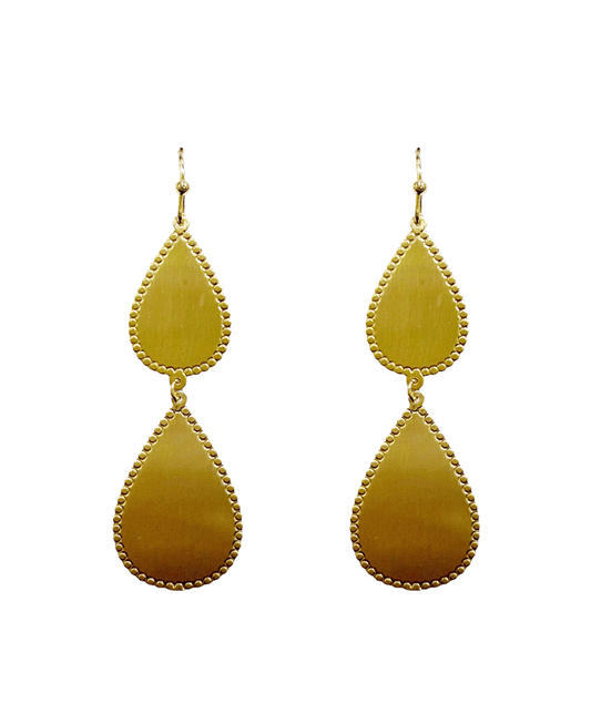 Double Teardrop Linked Earring