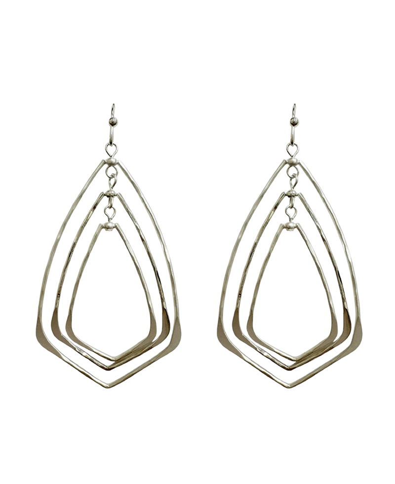 Triple Teardrop Shape Earring