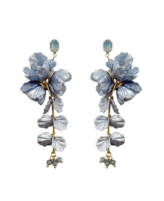 Flower Drop Post Earring