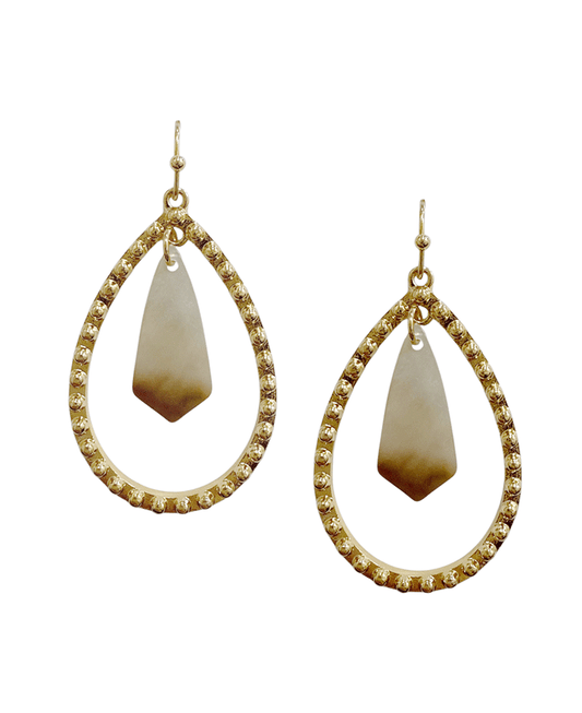 Teardrop Metal w/ Dangle Earring