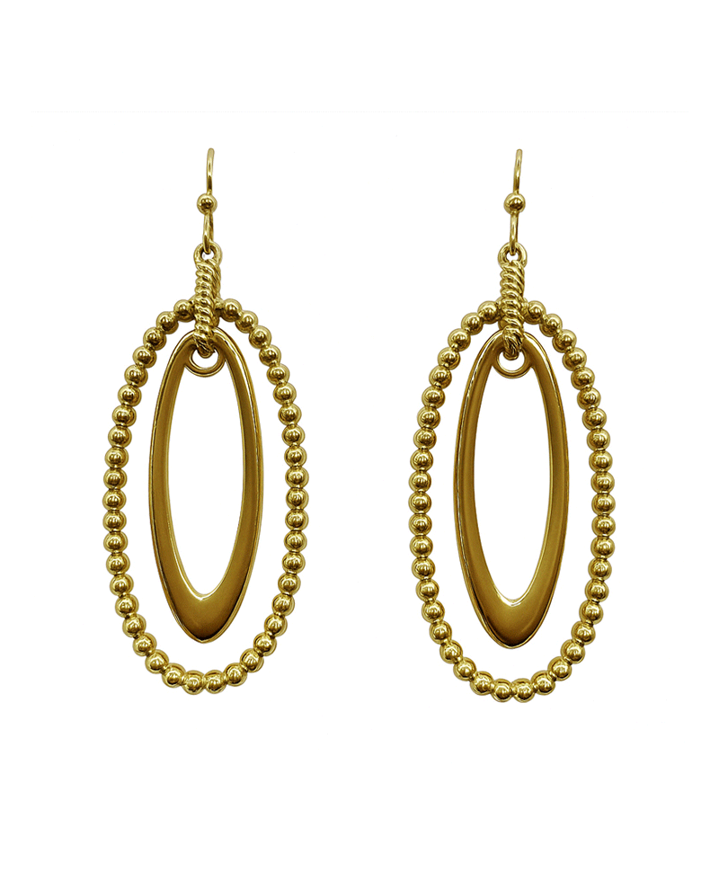 Double Oval Metal Earring