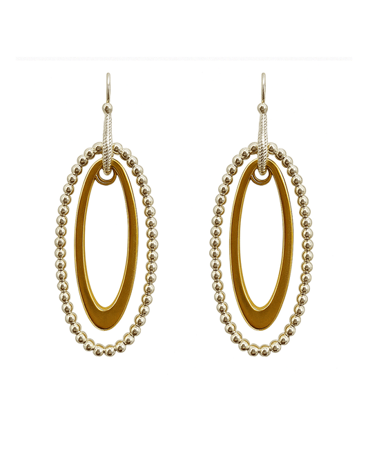 Double Oval Metal Earring