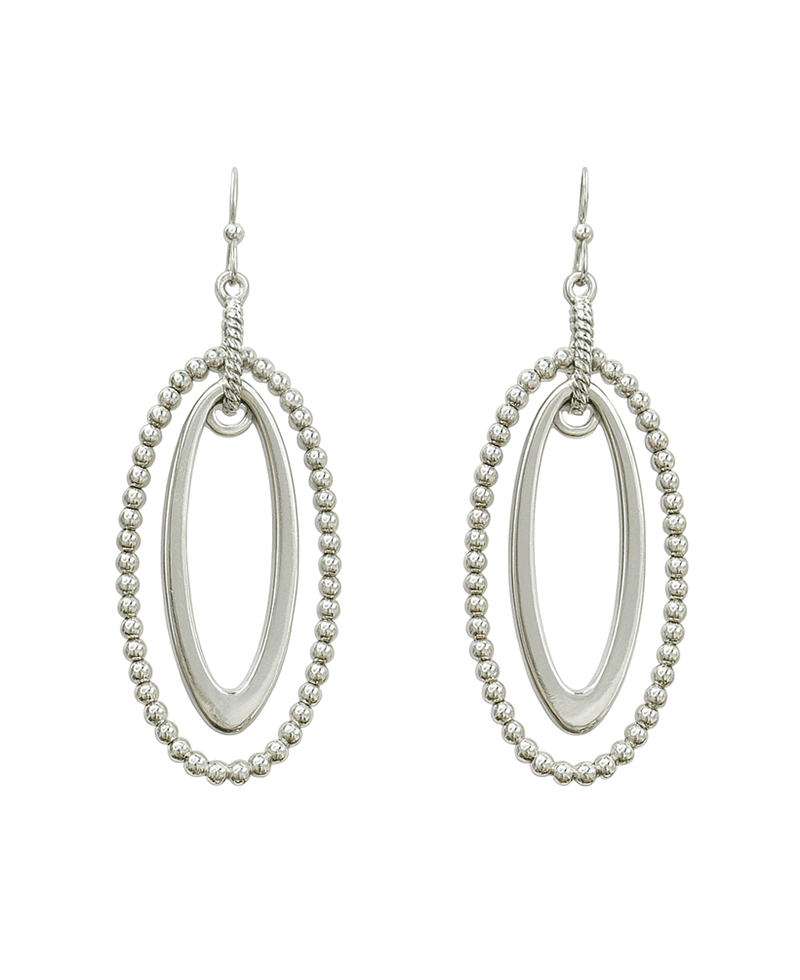 Double Oval Metal Earring