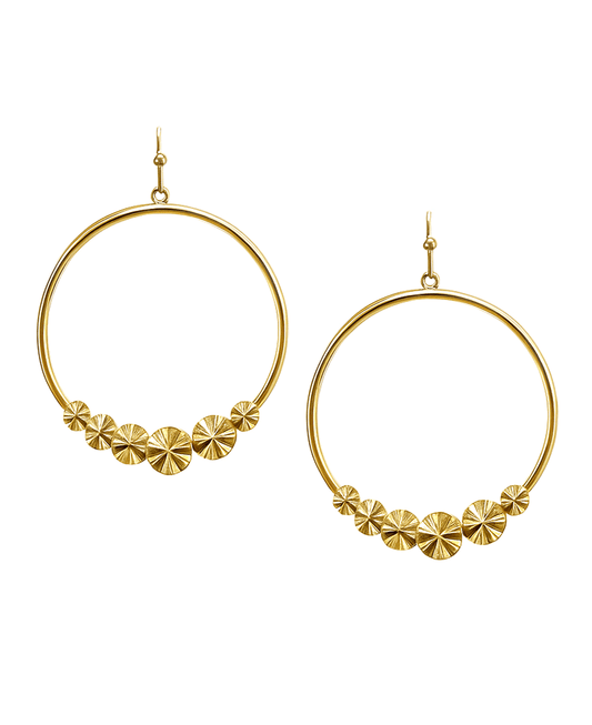 Metal Round w/ Accents Earring