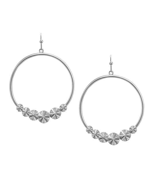 Metal Round w/ Accents Earring