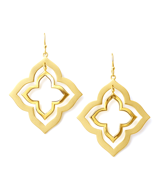 Double Clover Metal Earring