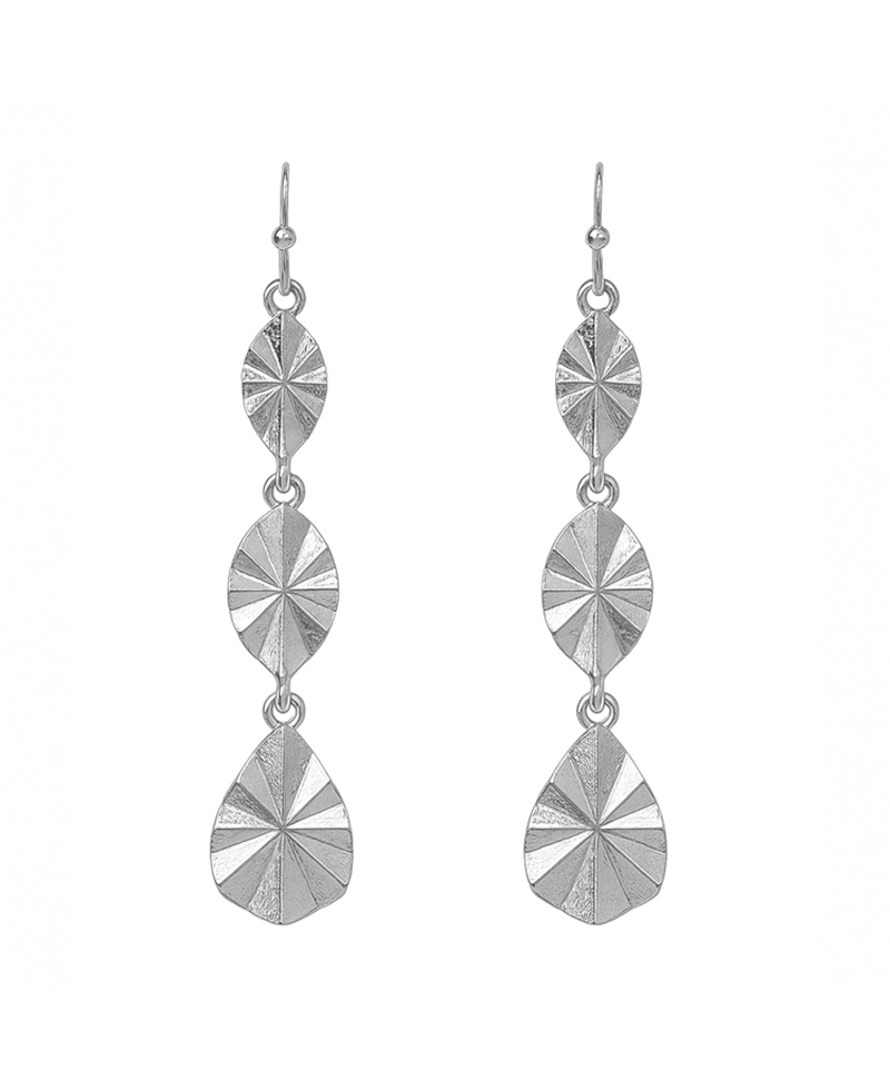 Metal Multi Shape Drop Earring