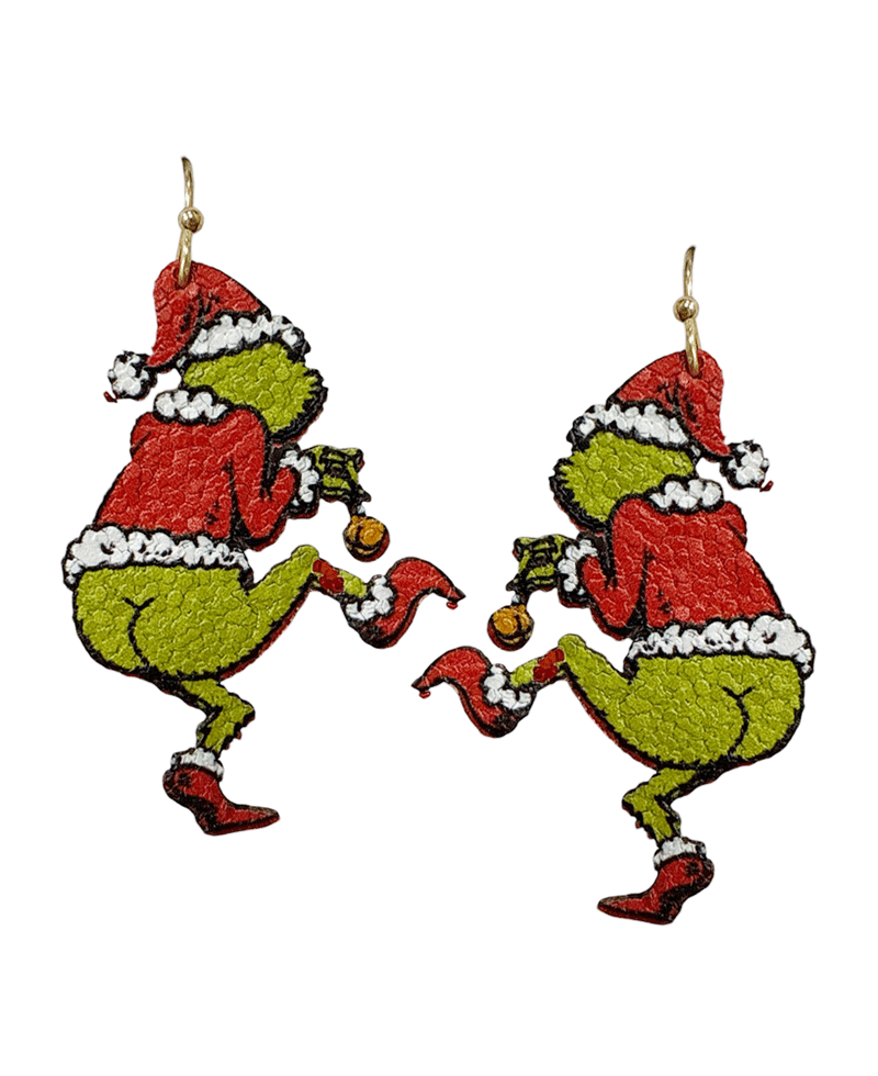 Grinch Christmas Earring