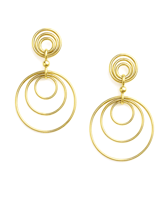 Multi Wire Circle Post Earring