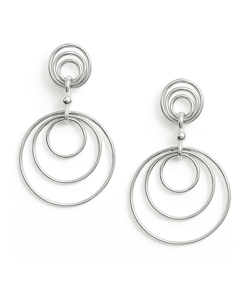 Multi Wire Circle Post Earring