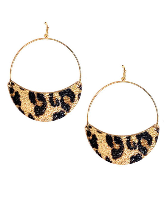 Half Moon Metal Earring