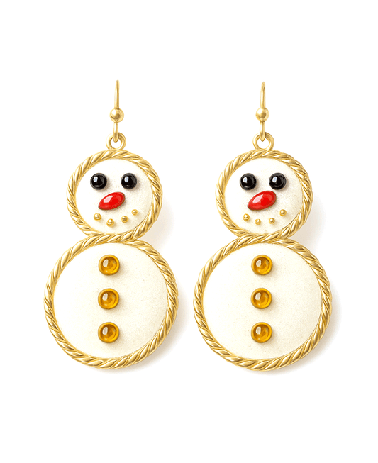 Snowman Christmas Earring