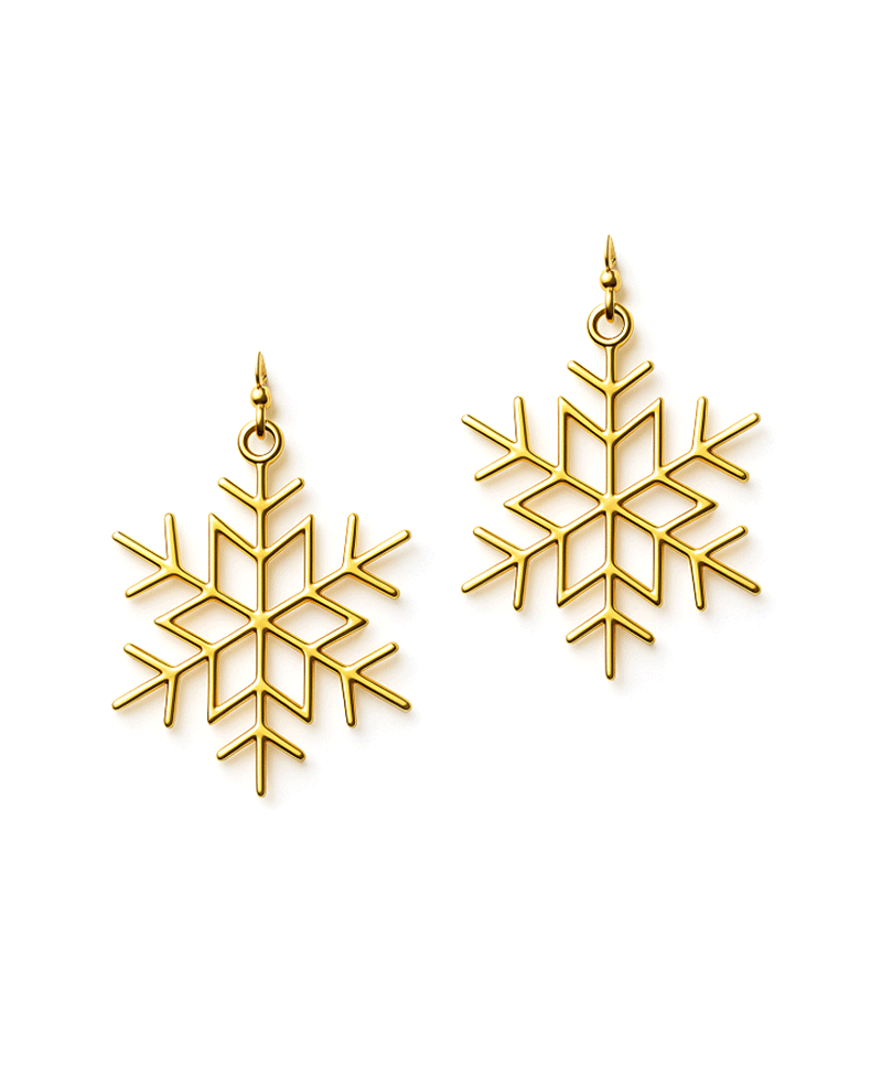Snowflake Shape Metal Earring