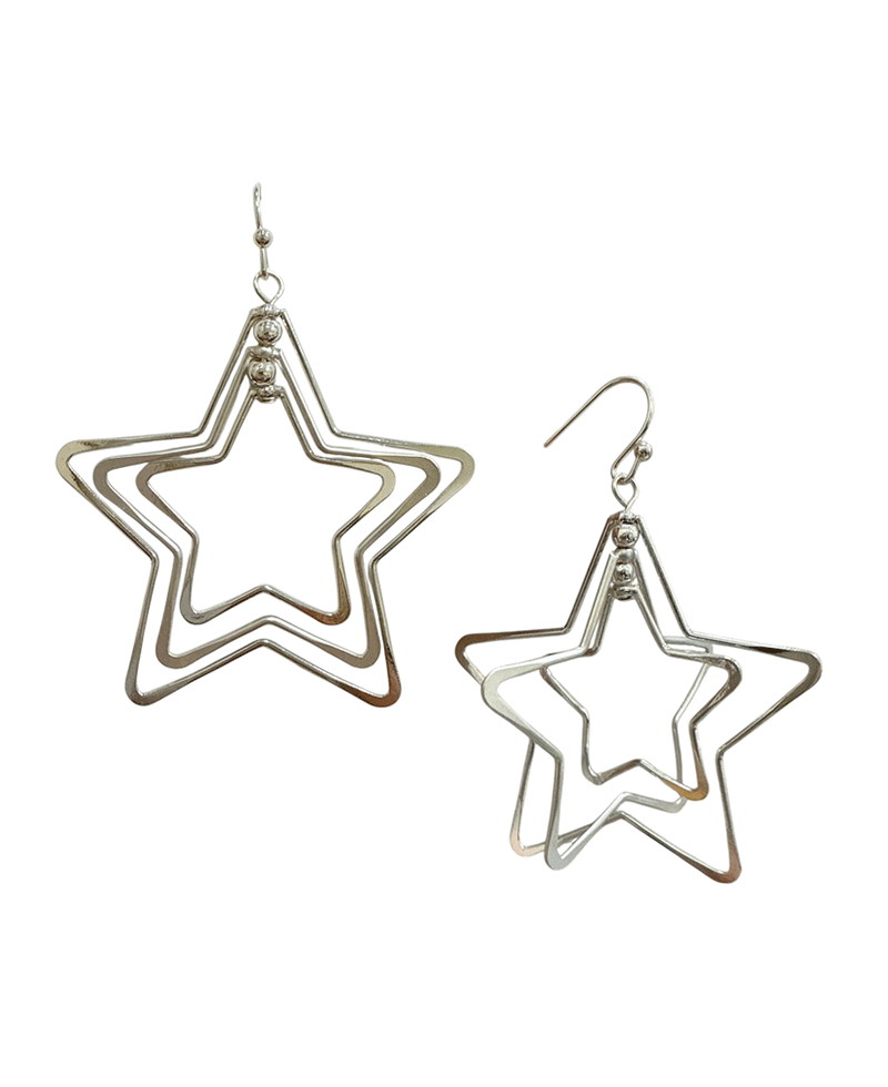 Multi Star Wire Earring