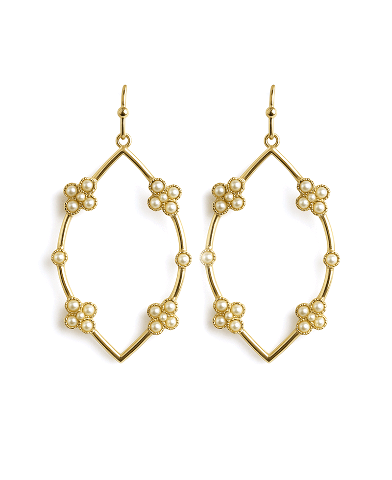 Pearl Accent Teardrop Earring