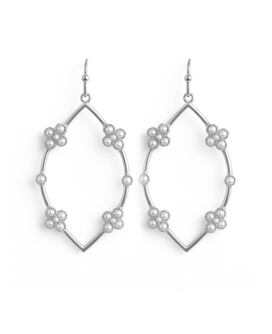 Pearl Accent Teardrop Earring