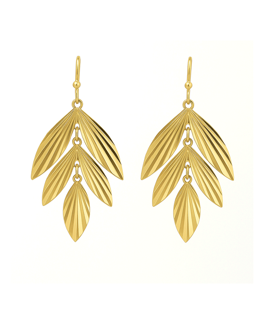 Metal Leaf Shape Earring