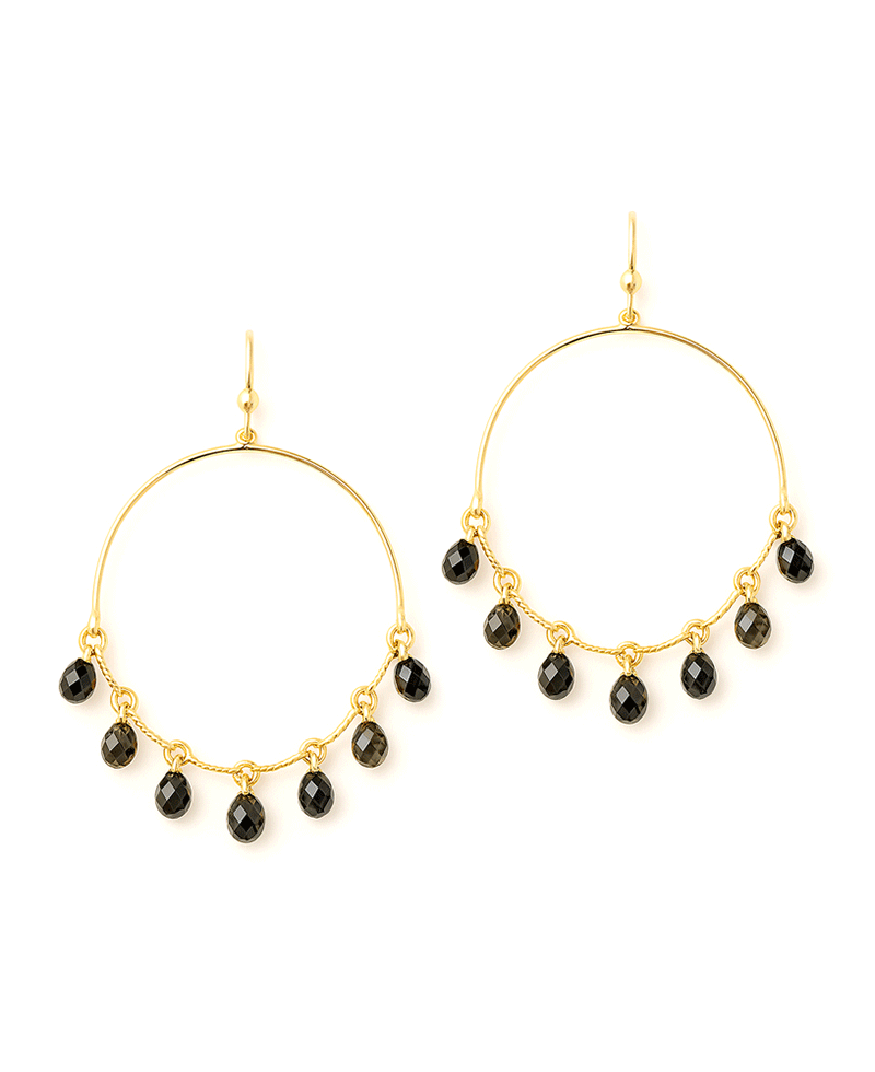 Crystal Dangle Round Earring