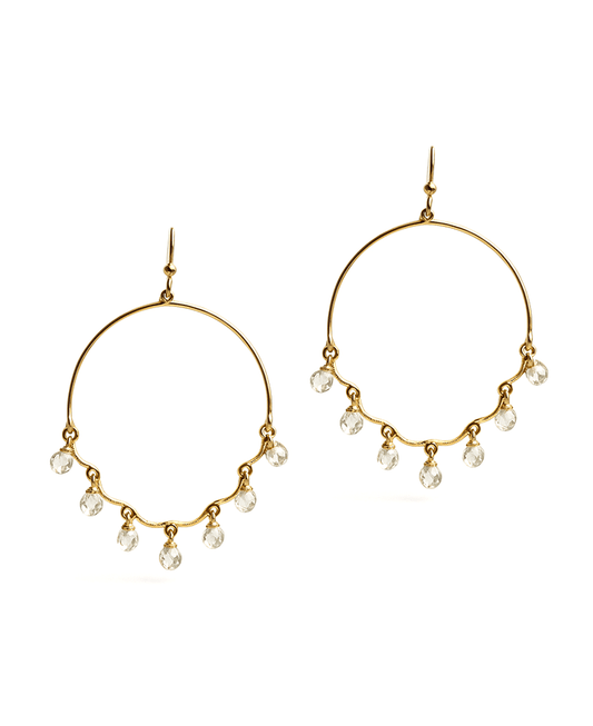 Crystal Dangle Round Earring