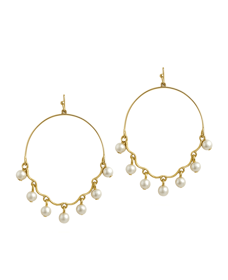 Crystal Dangle Round Earring