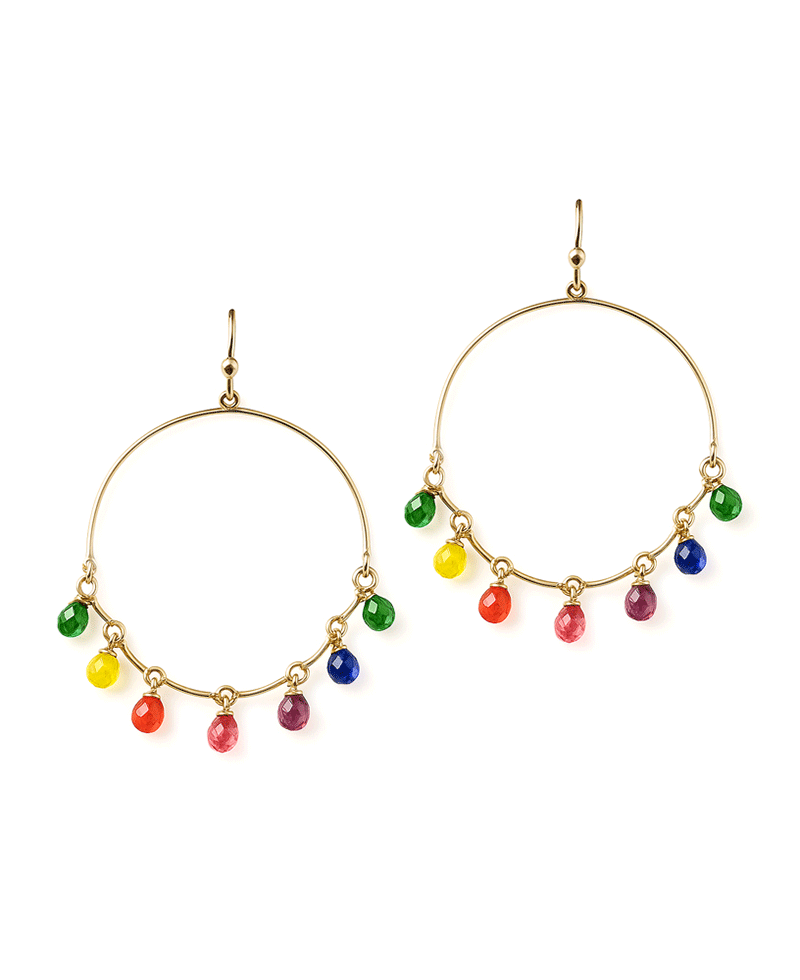 Crystal Dangle Round Earring