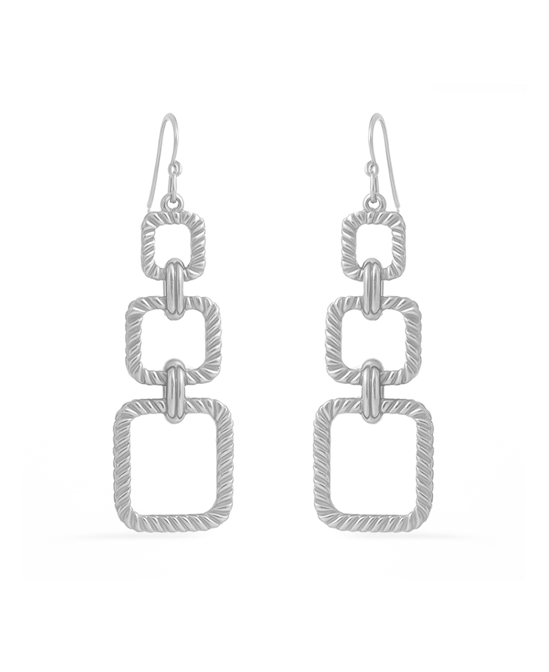Multi Square Linked Earring