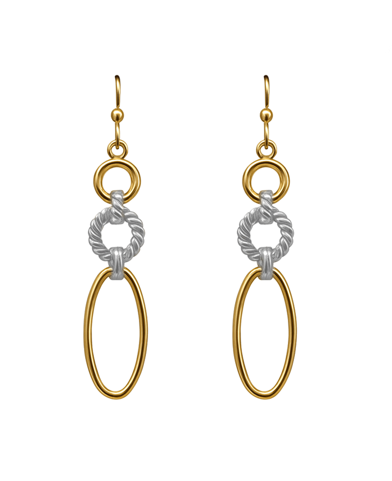 Multi Shape Linked Earring