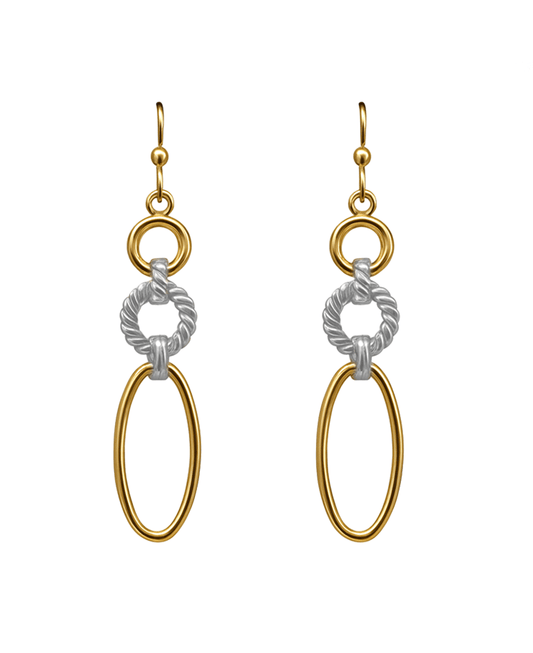 Multi Shape Linked Earring