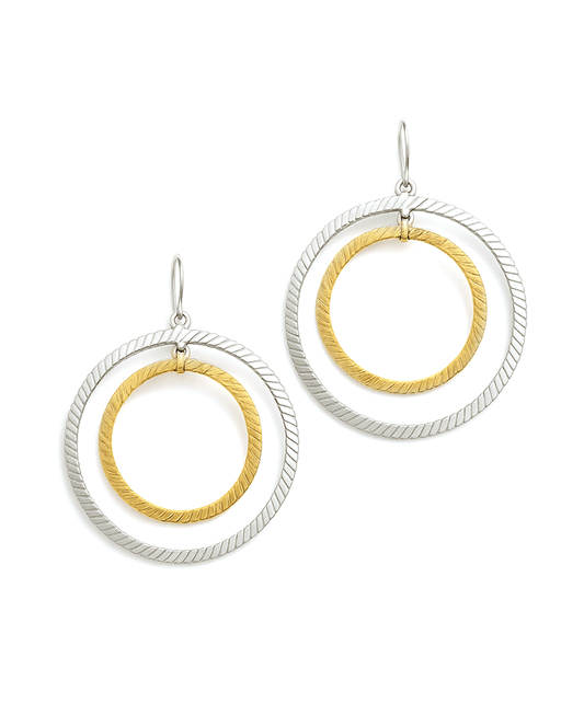 Double Round Metal Earring