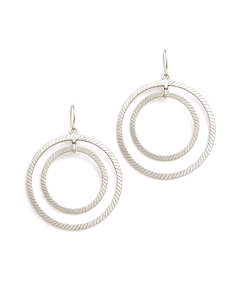 Double Round Metal Earring