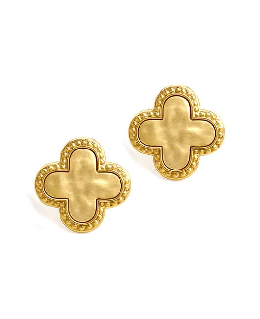 Clover Metal Post Earring