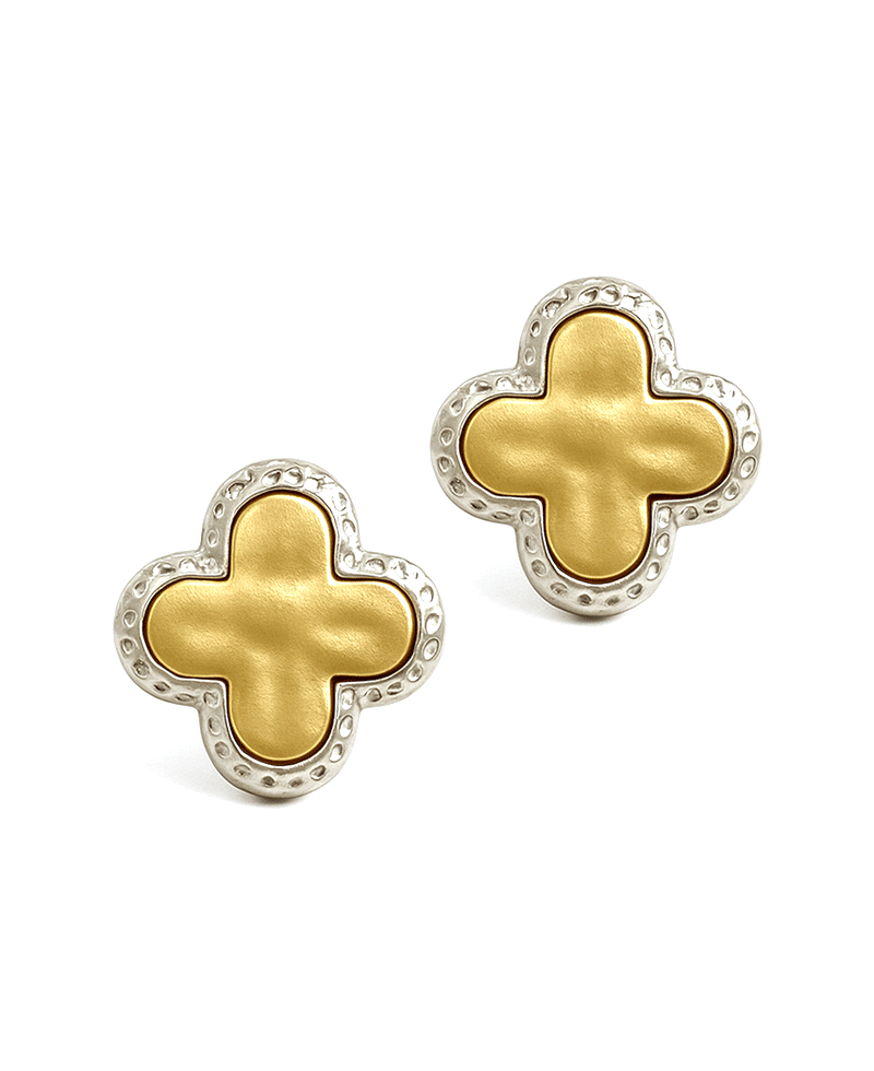 Clover Metal Post Earring