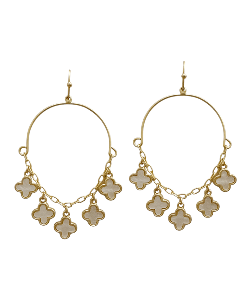 Clover Dangle Wire Earring