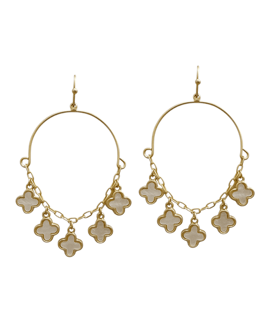 Clover Dangle Wire Earring