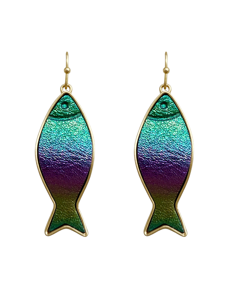 Colorful Fish Earring