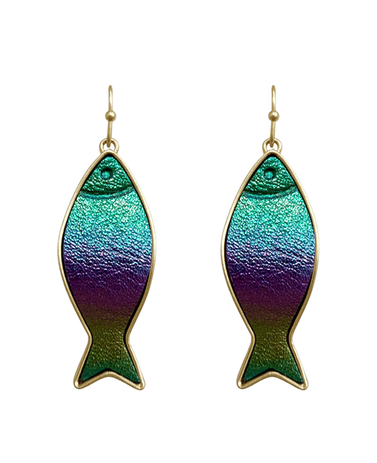 Colorful Fish Earring