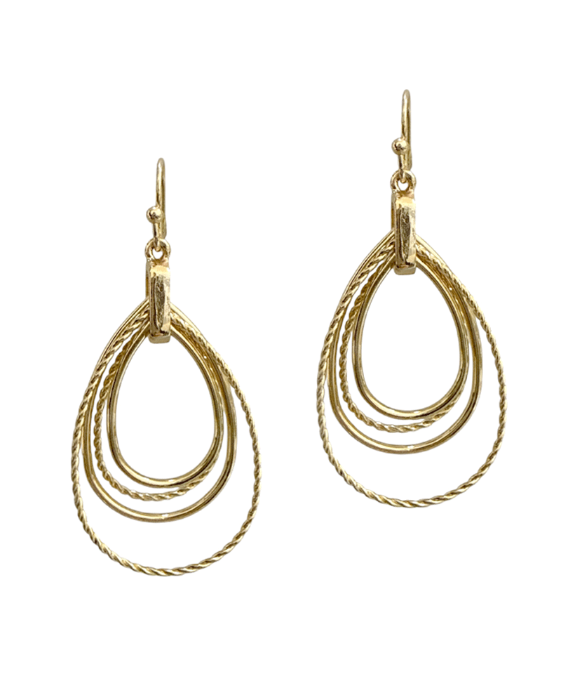Multi Teardrop Wire Earring