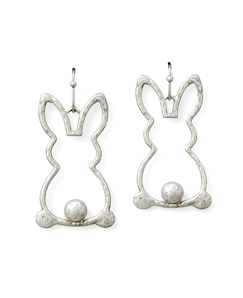 Bunny Silhouette w/ Small Ball Earring